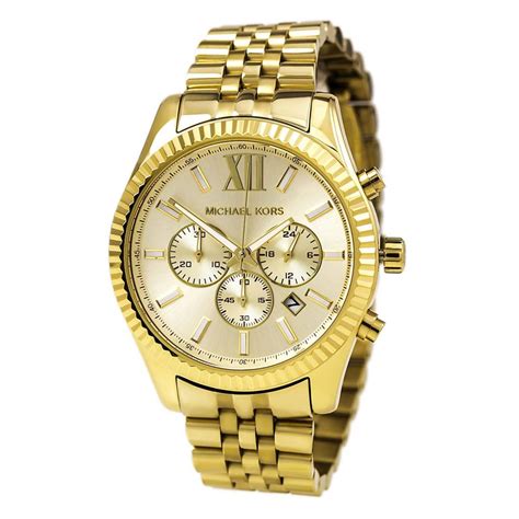 mens gold watches michael kors|michael kors lexington watch men's.